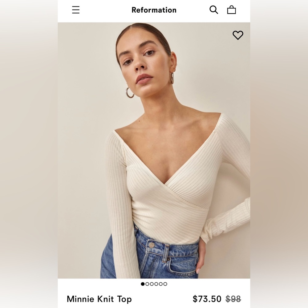 Reformation Minnie Knit Top